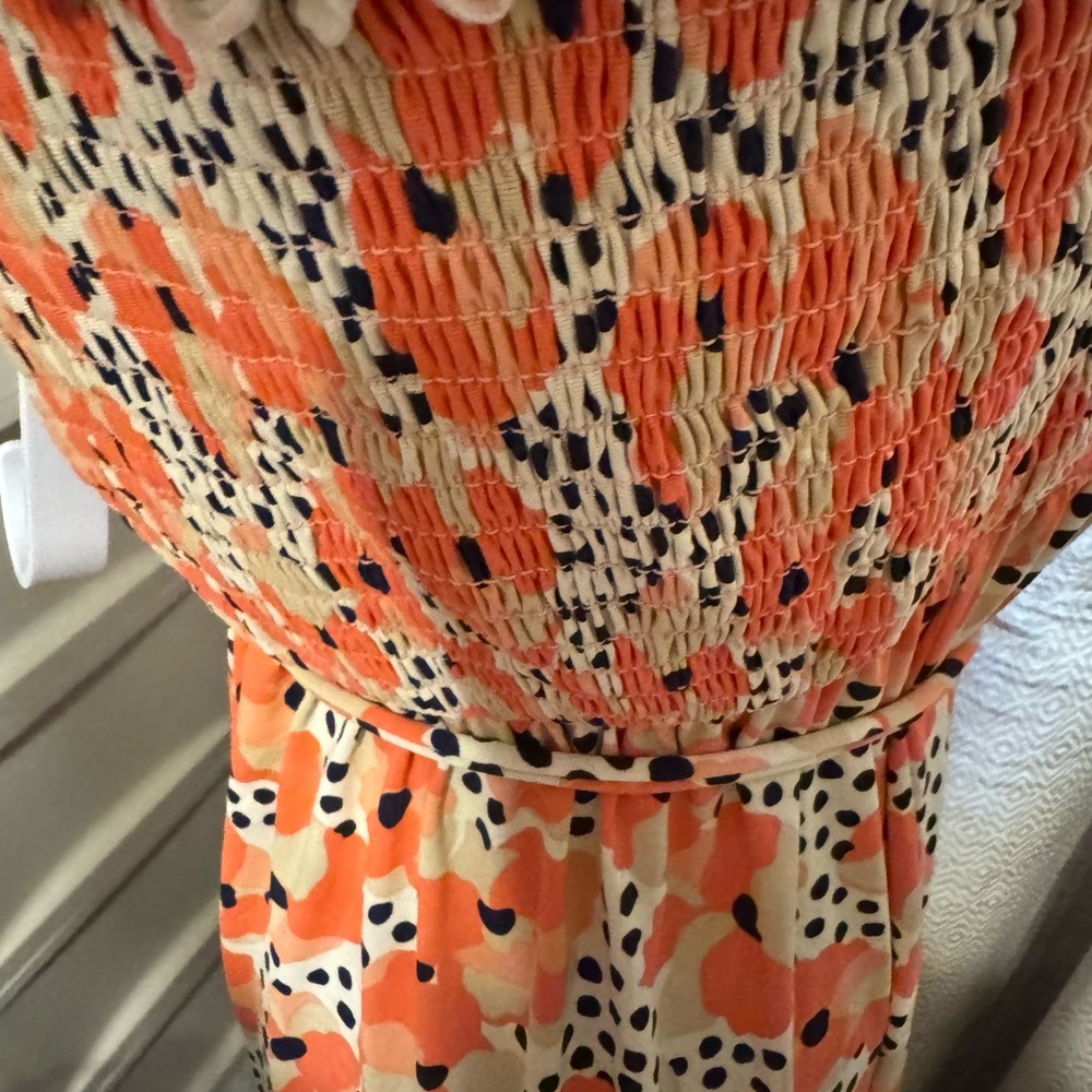 Juicy Couture Orange and Black Midi Dress Beach Royalty very nice! - Picture 5 of 5